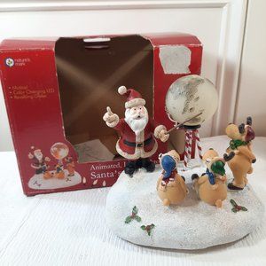 Nature's Mark Animated Santa's Reindeer Flight School DOES NOT WORK READ/BROKEN